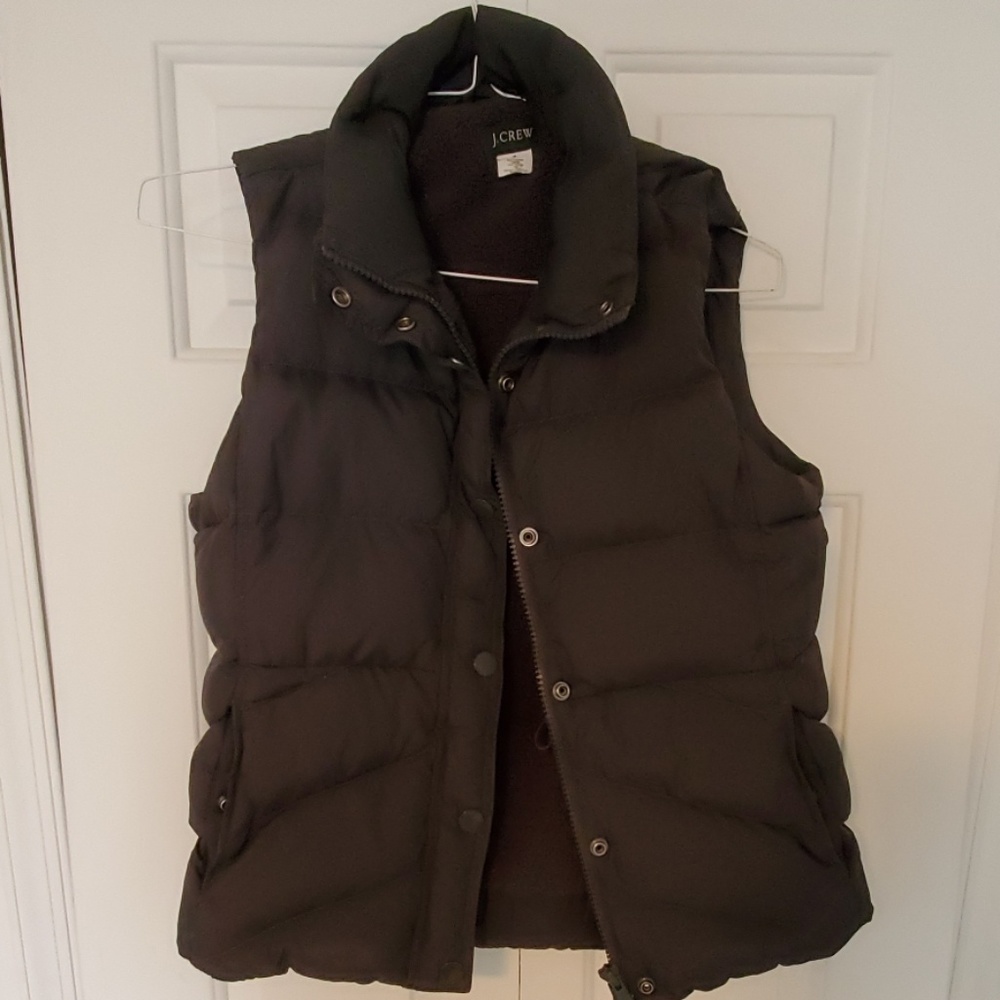 Down filled fleece lined vest